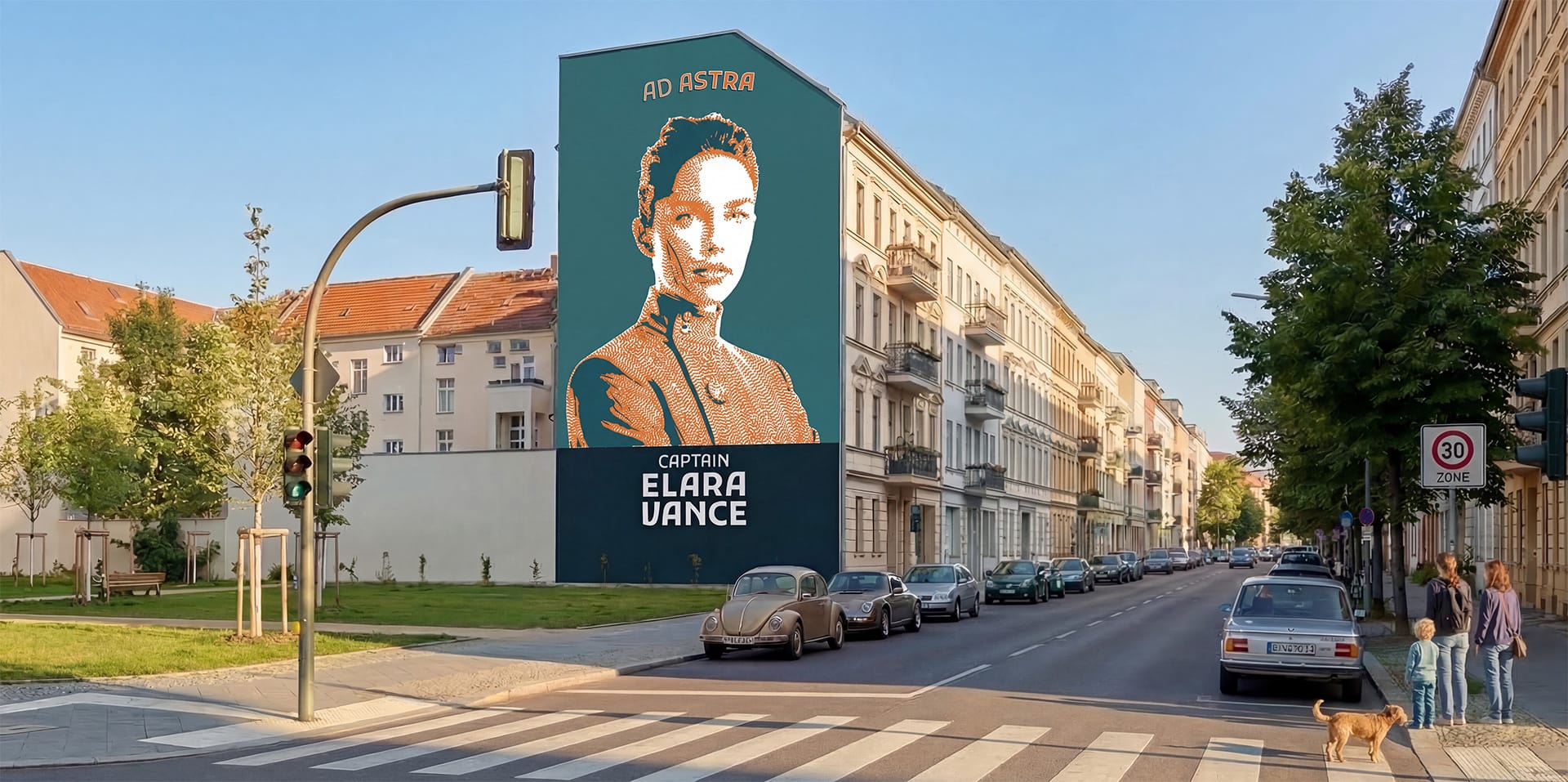 Mural-scale application example