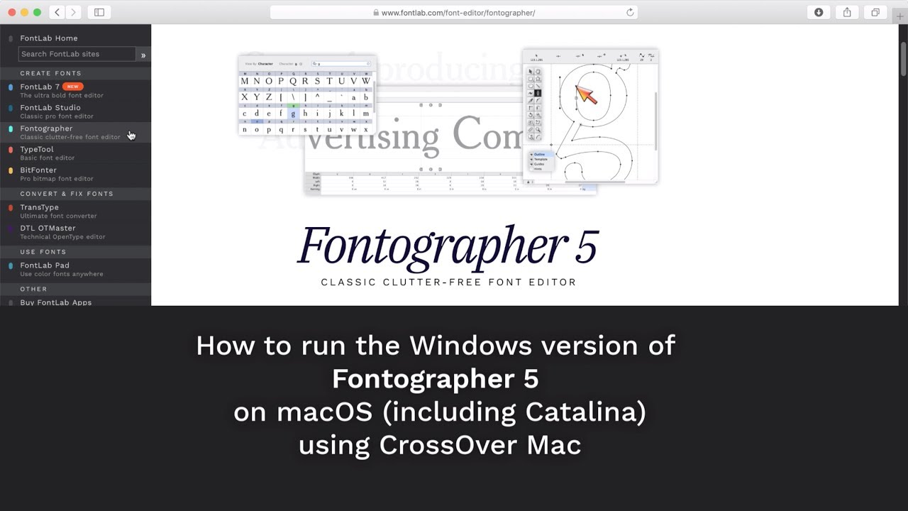 How to run Fontographer 5 on macOS Catalina using CrossOver Mac