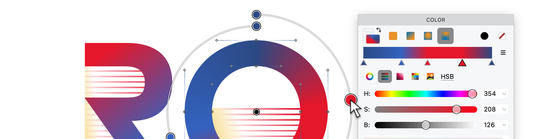 FontLab 8 gradient color-font artwork