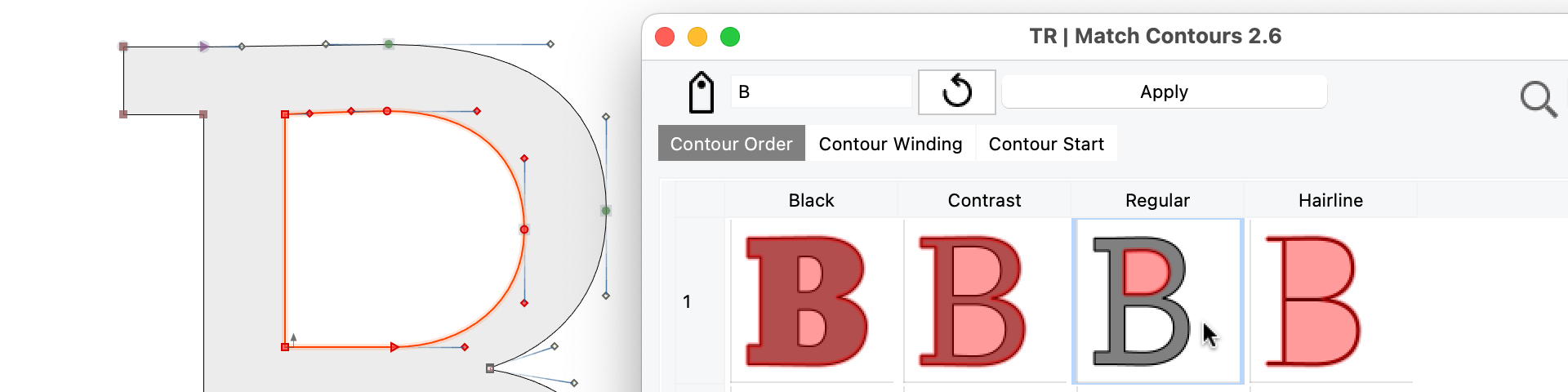 FontLab 8 scripting header showing TypeRig library interface and Python output panel