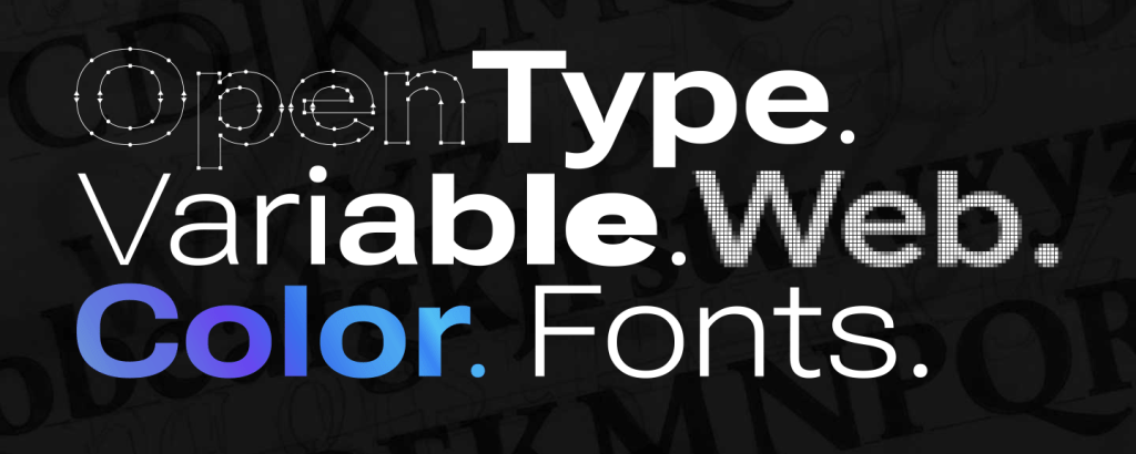 FontLab 8 hero — workspace overview in dark mode