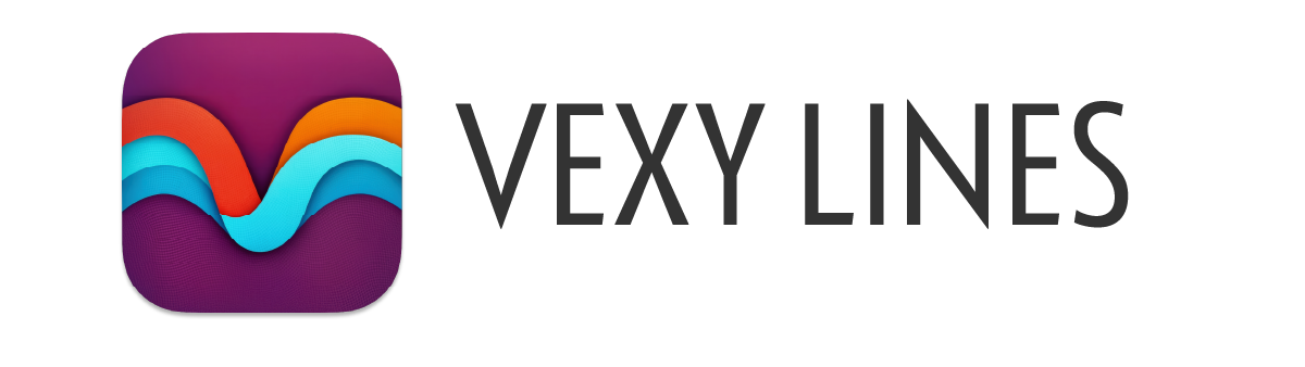 Vexy Lines application showing fill styles
